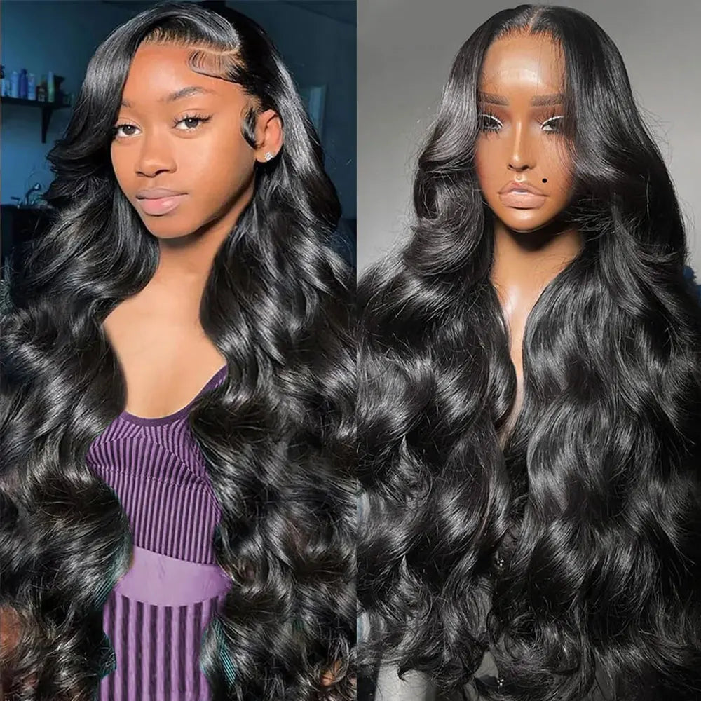 Raw Peruvian Body Wave 250% Density 40 42 inch 13x6 HD Lace Front Human