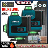 Makita 16-Line Cross Level 360 Horizontal Vertical High-Precision Green Light Laser High-Precision Wall-Mounted Portable Tool