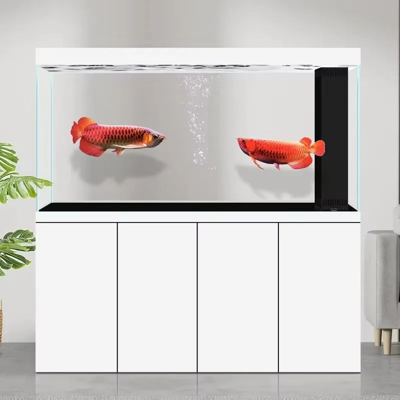 All-in-One AquariumHighaluminum Alloy Fish Tank Large Living Room Aquarium Ultra-clear Glass Home Room Divider Bottom Filter No