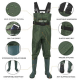 Night Cat Fishing Wader for Men Women Farm Working Waterproof Hunting Chest Wader with Boots Belt Breathable Lightweight