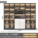 Customized sideboards, high cabinets, light luxury, modern living room storage cabinets, wine cabinets, integrated wall-walled