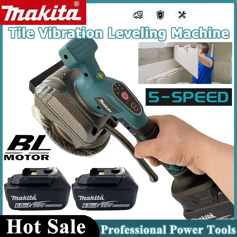 Makita Tile Vibration Leveling Machine 5-SPEED Adjustable Cordless Tile Installation Tool Wall Floor Power Tool For 18V Battery
