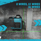 Makita SK701 4×360° Cross Laser Level Remote Control Easy Operation for Wall Floor Ceiling Layout and Positioning tools
