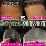 Wow Angel 5x5 HD Lace Closure Wigs 250% Straight Closure Wig Human Hair Wigs Skins Melted Ready To Wear Remy Brazilian For Woman
