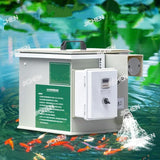 HS Home Aquarium Fish Pond Smart 5t/h Drum Filter Small Automatic Backwash Drum Filter Koi Pond