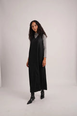 AS AW26 Denim V-Neck sleeveless denim maxi dress woman clothes