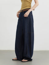 CHIC VEN Women's Jeans Loose Casual New High Waist Split Female Wide Leg Denim Pants Spring Autumn 2025