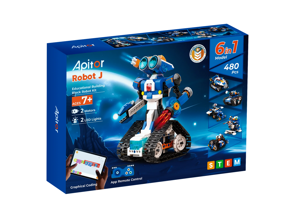APITOR Building Blocks MIT APP Control Scratch Programmable Monster Robot Car Building Blocks STEM Electric DIY Coding Toy Birthday Gift For Children