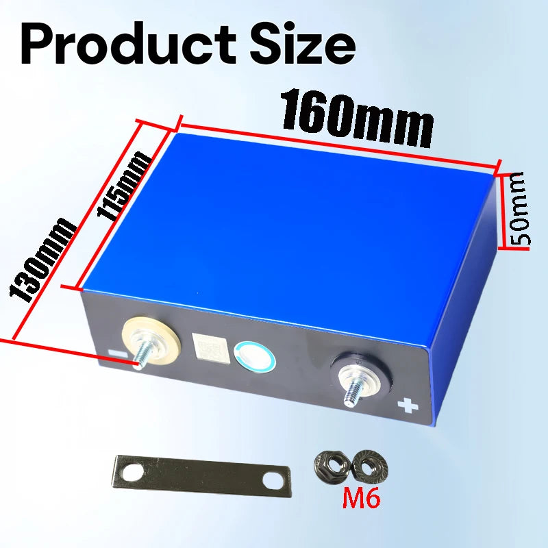 1-32pcs New Lifepo4 Battery Grade A 3.2V 100Ah 105Ah 12V 24V 48V 4000 Cycles Solar Lithium Iron Phosphate Rechargeable Battery