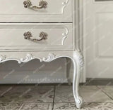 A  French cream wind solid wood storage cabinet household carved six chest cabinet