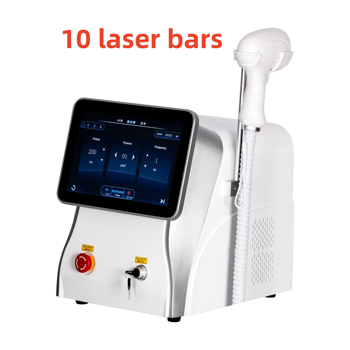 HOT Portable 4000W Diode Laser 10 Laser Bars 755NM 808NM 1064NM Wavelength Freezing Point Painless Permanent Hair Removal