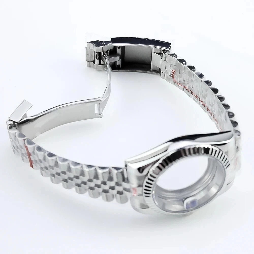 36mm/39mm Sapphire Glass For Men Watch Case Fit NH36 NH34 NH35 Movement Fashion Waterproof Jubilee Stainless Steel