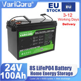 VariCore 12.8V/24v 360Ah 340Ah 180Ah 120AH 100Ah LiFePO4 Battery 25.6v 12V Lithium Iron Phosphate for RV Touring Car Solar Wind