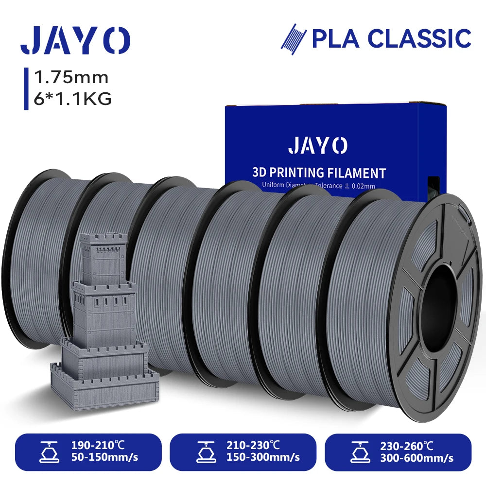 JAYO 3D PETG/ High Speed Matte PETG / PLA Classic Printer Filament 1.75mm 3D Printer Filament 6.6KG Neatly Wound PETG for 3D