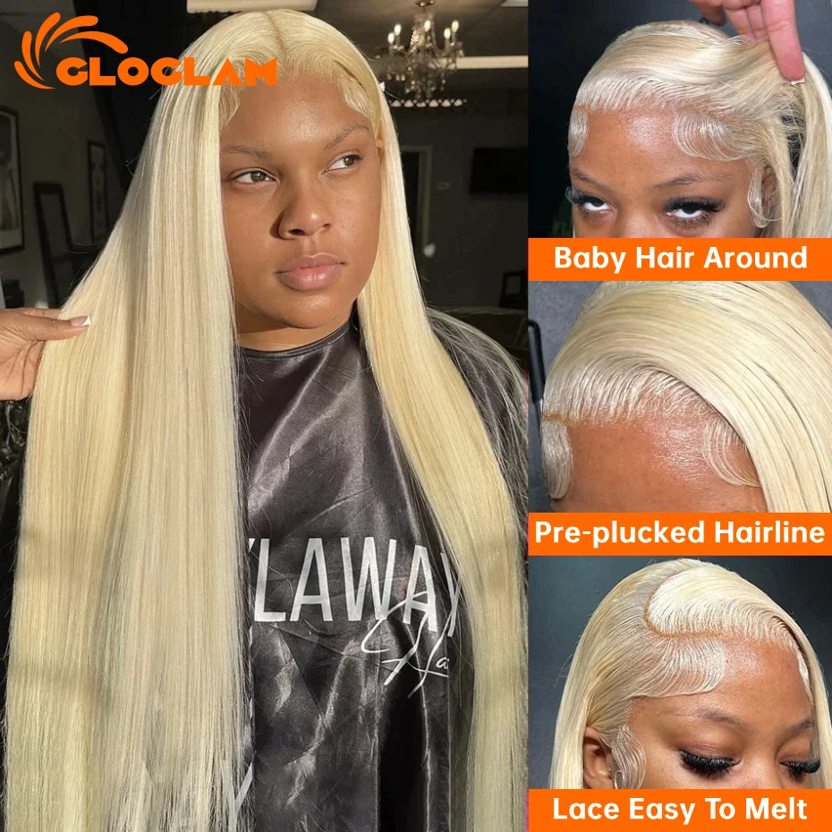 Straight 220 Density 13x4 13x6 360 Lace Front Wig Human Hair Pre Plucked