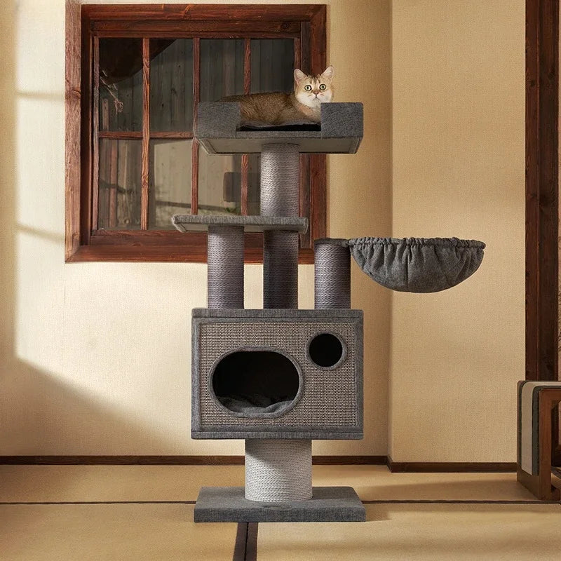 Towers for Big Cats with Multiple Hamocks, Climbing Games, Cave Cave Training Supplies, Cats Accessories, Home Pet Items