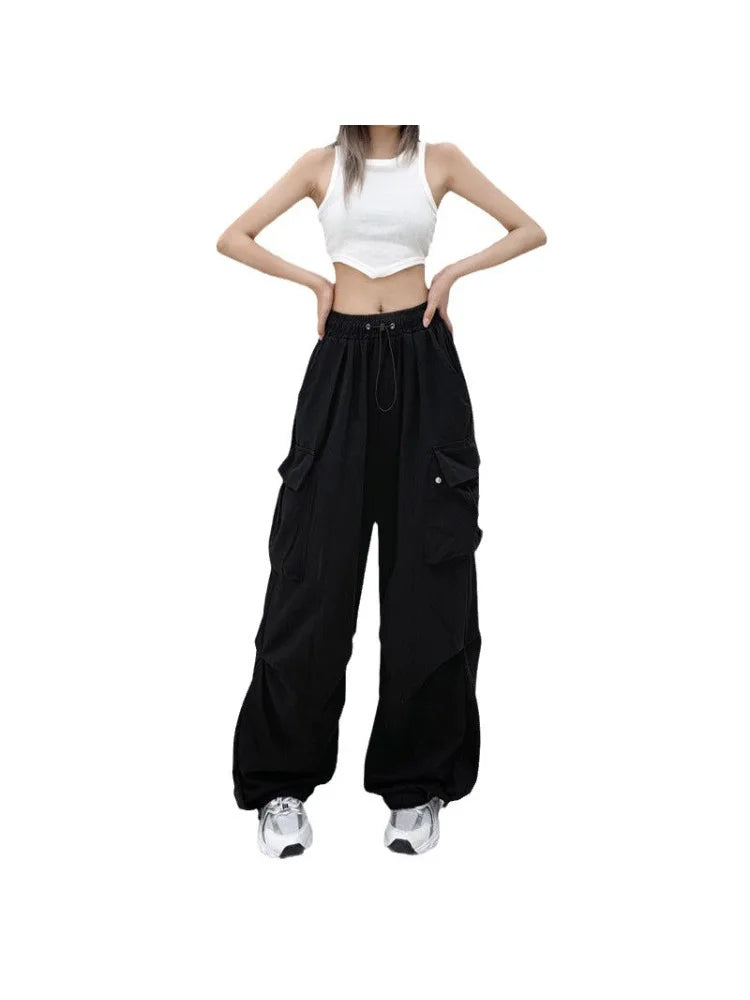 Ins Viral Korean Silky Palazzo Trousers, Spring Autumn Wrinkle Free All-Match Daily Office Casual Pants