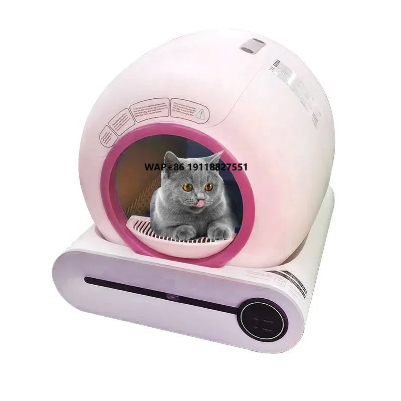 Wholesale Large Plastic Cat Box Tray Smart Stainless Steel Self-Cleaning Automatic APP Control WIFI Easy Clean Feature