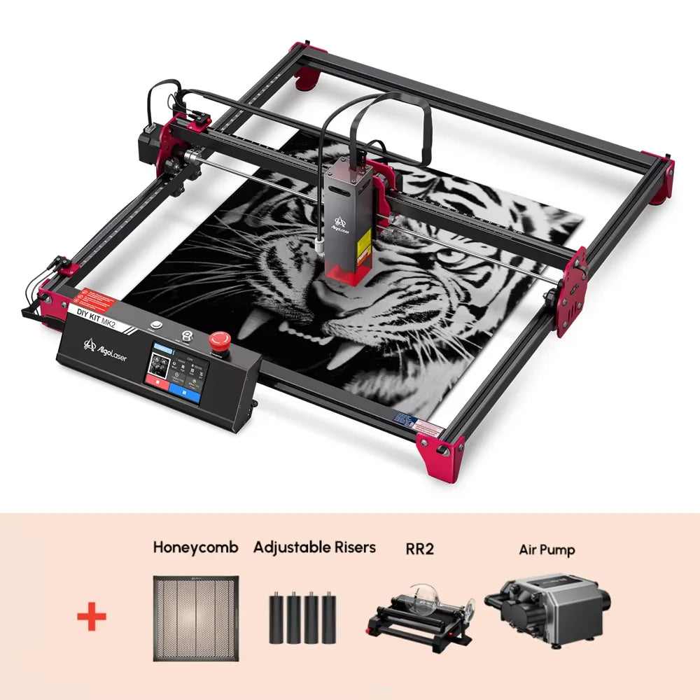 Algolaser DKMK2 10W Powerful Woodworking Laser Cutter Engraver Metal/Wood/Acrylic/Glass CNC Laser Cutting Engraving Machine