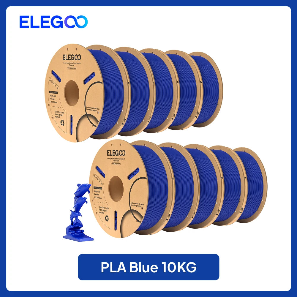 ELEGOO PLA Filament 10KG 1.75mm Plastic 3D PLA for 3D Printer Filament for FDM 3D Printer Elegoo