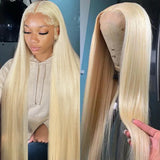 200% 250% Density 613 Blonde Lace Front Wigs Body Wave Human Hair 13x6 13x4 Hd Lace Frontal Wig Pre Plucked Brazilian Ponytail Human Hair Lace Frontal Wig For Women Ready to Wear On Clearance Sale Pre Plucked Wig Party Work