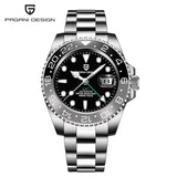 PAGANI DESIGN PD-1662 Luxury GMT Men Mechanical Wristwatch Sapphire Glass Stainless Steel 100M Waterproof Automatic Watches