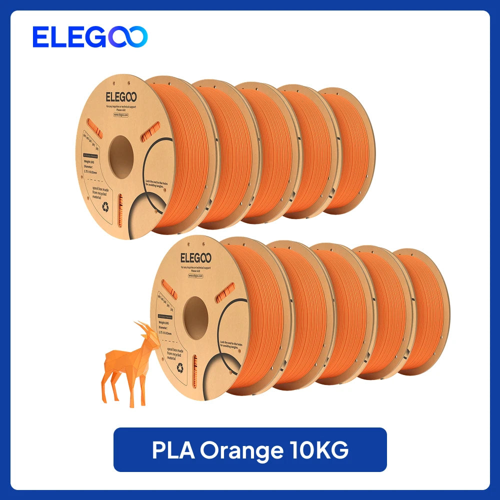 ELEGOO PLA Filament 10KG 1.75mm Plastic 3D PLA for 3D Printer Filament for FDM 3D Printer Elegoo