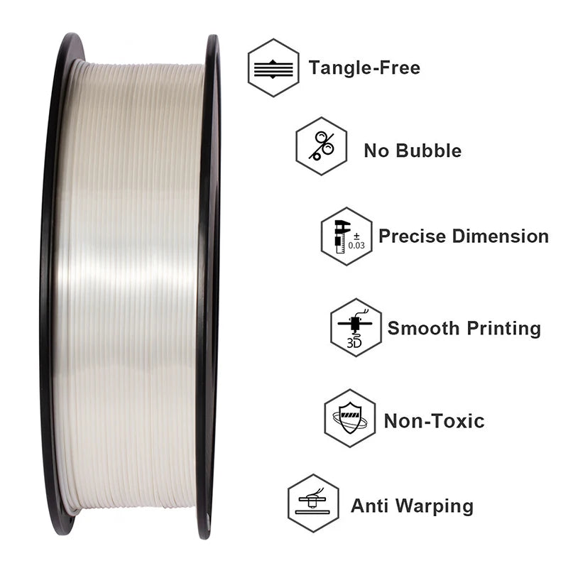 GEEETECH 3d Silk PLA Filament 1kg1.75mm Spool Wire For 3D Printer Material,Safety, Vacuum packaging, special color, Bubble free