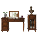 lPure solid wood dresser American light luxury makeup table makeup stool