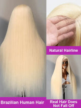 Blonde Wig Straight 613 Hd Lace Frontal Wig 13X6 13X4 Transparent