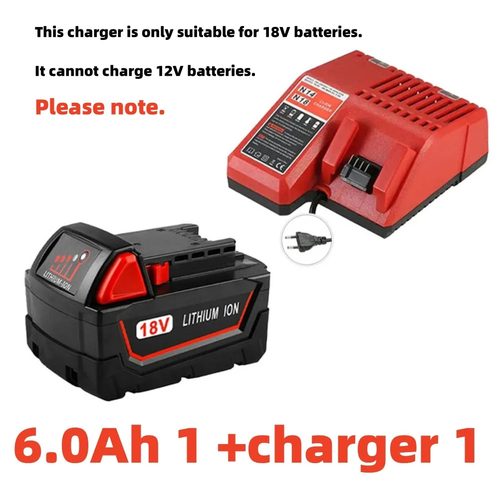 for Milwaukee M18 18V cordless tool battery for M18B5 XC lithium-ion batteries 48-11-1815 2604-20 48-11-1850 48-11-1860 etc.