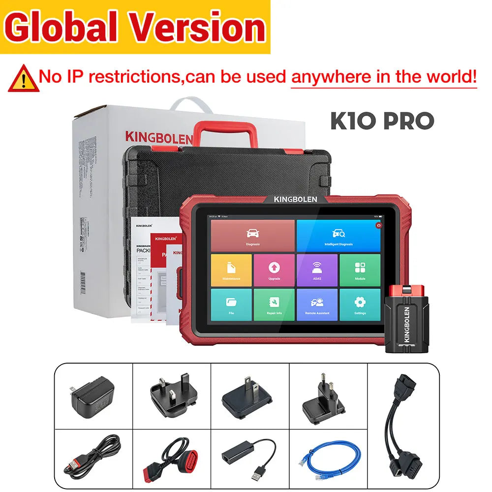 KINGBOLEN K10 PRO Full System Diagnose Tool ECU Coding Active Test 40+ Resets OBD2 Scanner Topology Mapping Car Scan CAN FD DOIP
