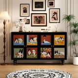 -*French side cabinet solid wood entrance entrance shoe cabinet integrated living room wall storage table