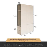 Any Size Custom Modern Light Luxury Honeycomb Aluminum Alloy Wardrobe Bedroom Home Bed End Cabinet Multi Storage Sturdy Tall Eco