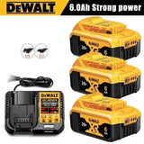 DeWalt 20V 6.0Ah MAX Battery Power Tool Replacement for DeWalt DCB184 DCB181 DCB182 DCB200 cordless drill 20v Battery