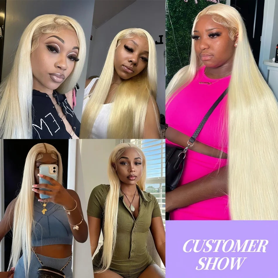 30Inch Blonde Human Hair Wig Straight 613 hd Lace Frontal Wig 13x6 13x4 Body Wave Lace Front Wig Honey Blonde Colored Human Hair