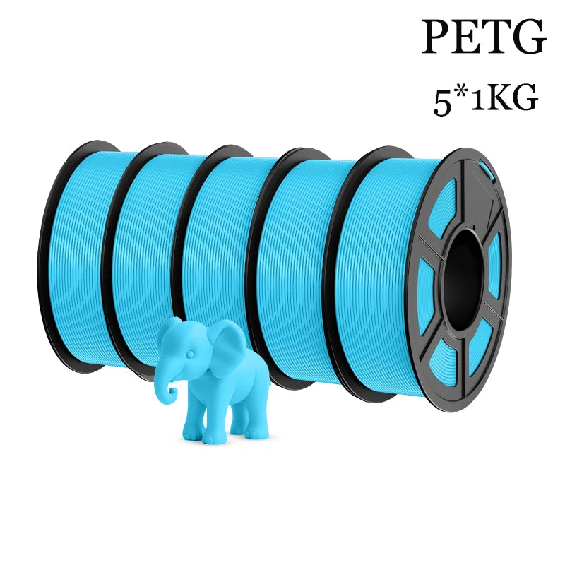 TECBEARS PETG 3D Printer Filament 5KG 1.75mm petg Multi color combination set FDM 3D Printer Materials DIY Gift From US UK DE