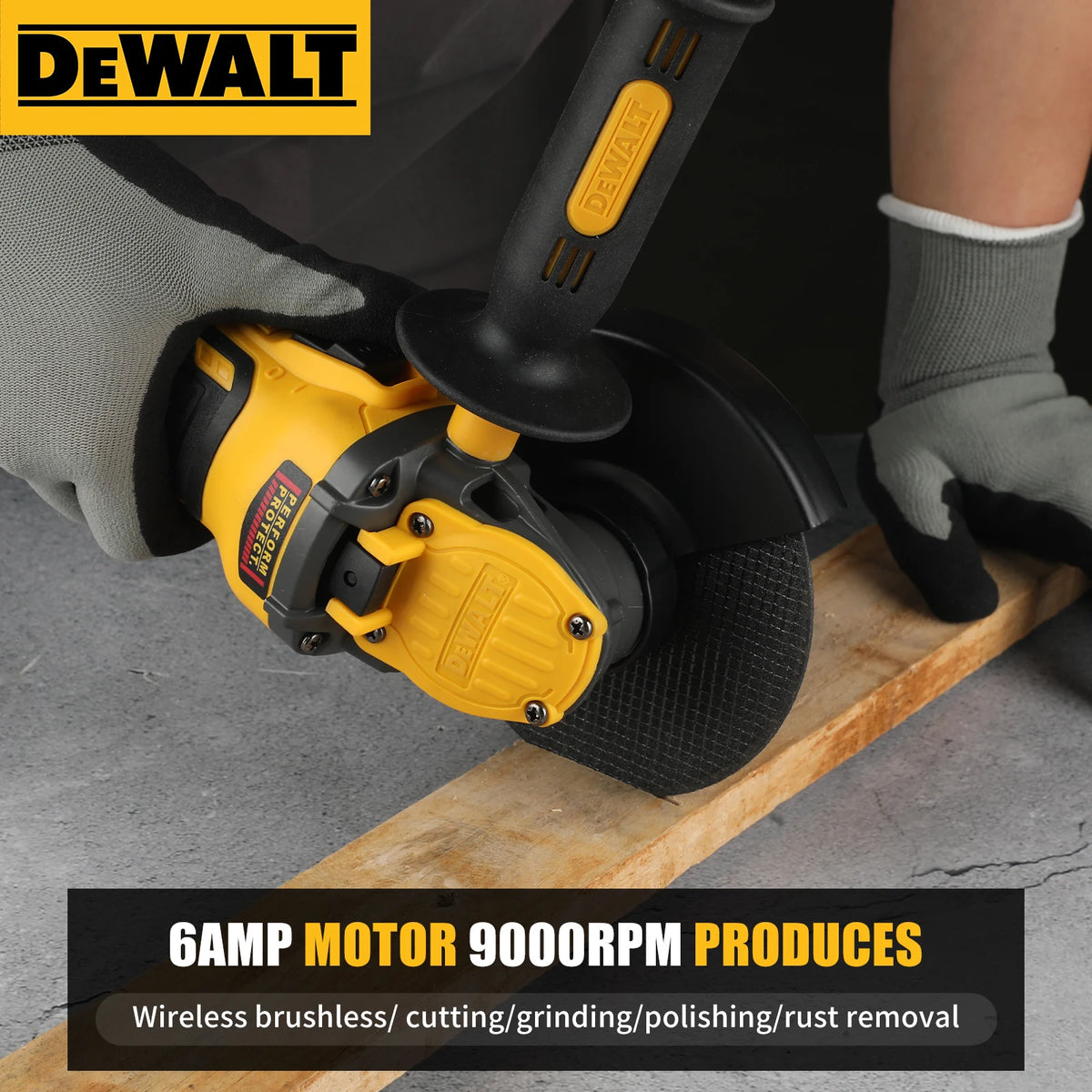DEWALT DCG409 High Power Brushless Angle Grinder 9000RPM Motor Cutting Machine 125mm Cordless Portable Polisher Power Tool