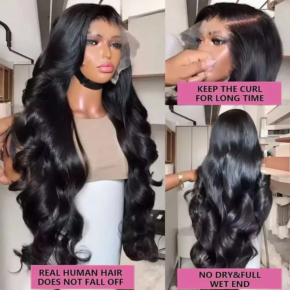 13x6 HD Lace Frontal Wigs 30 40 Inch Body Wave Human Hair Wigs Wet And Wavy Lace Front Wig 5x5 Glueless Closure Wig Human Hair