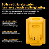 100% Original 20V 5.0Ah 6.0Ah 9.0Ah Battery Power Tool Replacement for DeWalt DCB184 DCB181 DCB182 DCB200 60V 9Ah Battery.