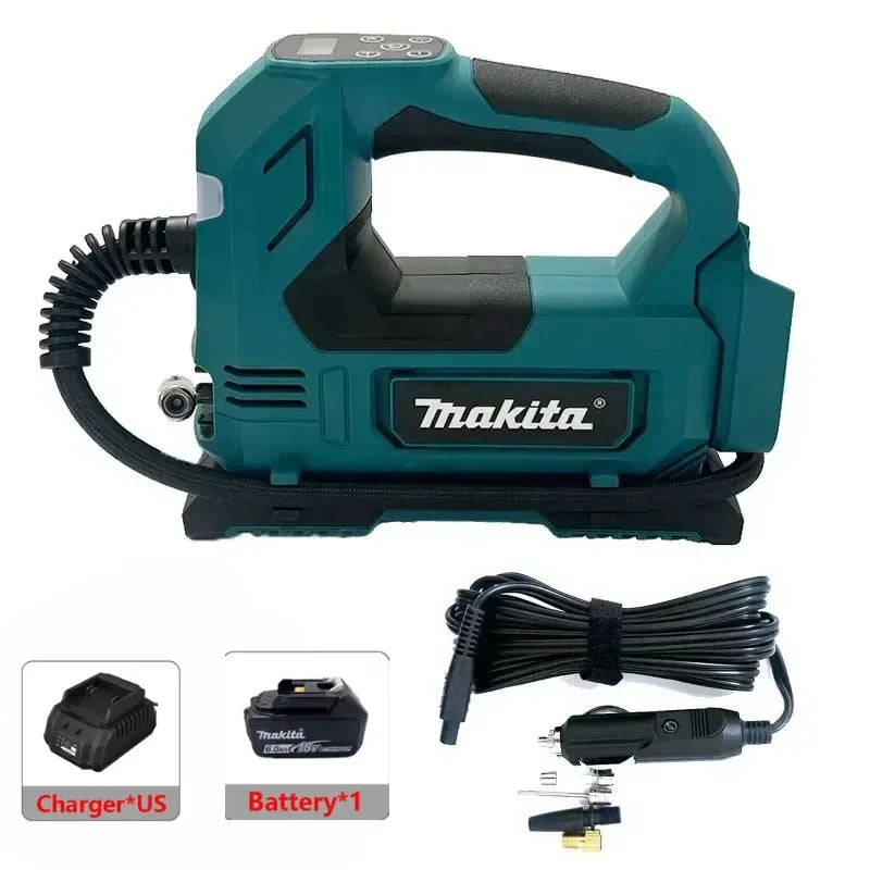 Makita for Cars & Motorcycles brushless air Pump Cordless Air Inflator: Portable Tyre Pump with Digital Display Power Tool