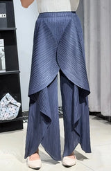 Miyake Pleated T-Shirt 2026 Summer New Irregular Sleeveless Top Simple Casual Fashion V-Neck Fold Vest Commuter Women's Clothing