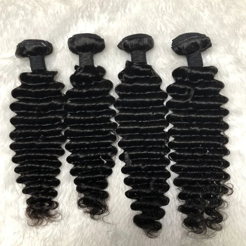 Queenlike Deep Wave Human Hair Bundles 24 26 28 inch Deep Curly Bundles