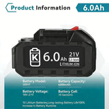18V 21V MAX 3.0 6.0 9.0Ah Rechargeable Lithium Battery for Makita BL1830 BL1840 BL1850 High Capacity Electric Drill Battery
