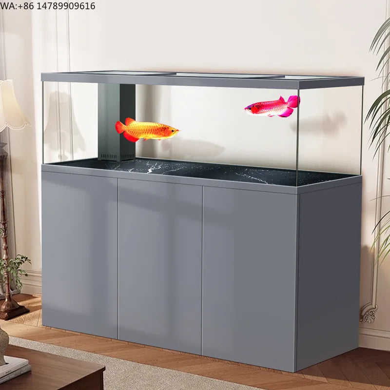 All-in-One AquariumUltra White Glass Luxury Aquarium For Fish With Built-in Filter And Intelligent ControllerFish TankSelf-Clean