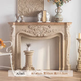 French retro fireplace decorative living room against the wall simulation finished fireplace rack solid wood porch antique