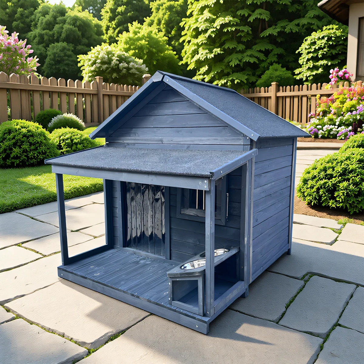 Outdoor dog cage doghouse Solid wood sun protection Rain protection dog kennel doghouse Large medium-sized dog Golden Retriever