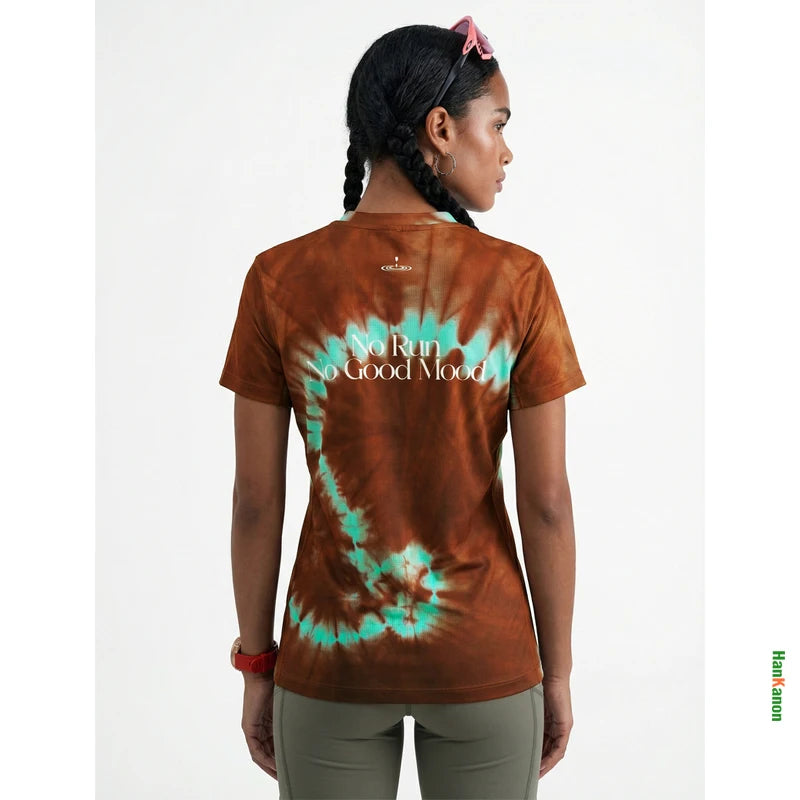 Women's Spiral Digital Print Sports Long-Sleeve T-Shirt: Body-Shaping Slimming & Quick-Dry Performance Breathable, Sweat-wicking