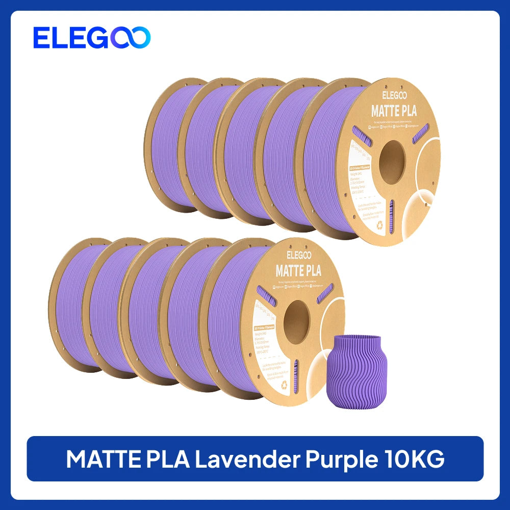 ELEGOO 4KG/5KG/10KG 1.75mm Matte PLA Filament