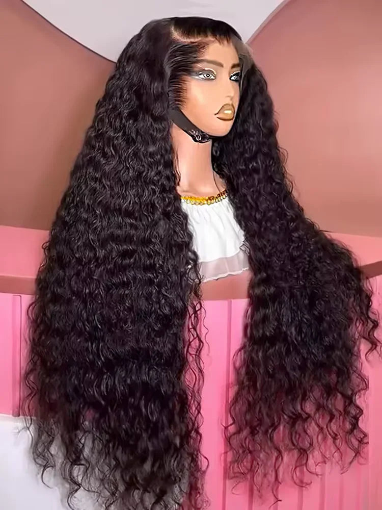 300% Deep Wave Lace Frontal Wig Curly 13x6 HD Lace Front Human Hair Wigs 250% Water Wave Full Human Hair Lace Wigs 30 36 Inch